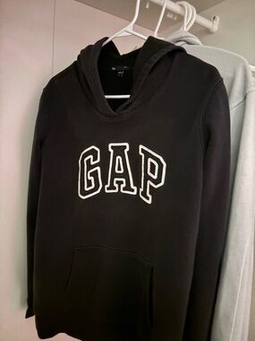 GAP Black Hoodie with White Lettering